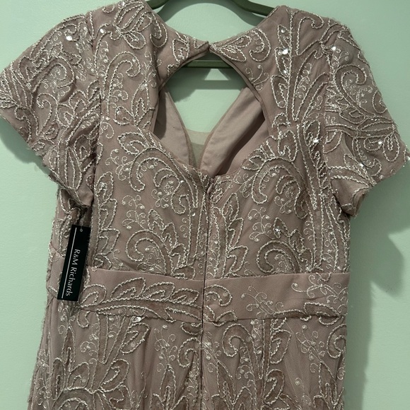 R&M Richards Elegant Blush Pink Sequin Evening Gown - Picture 10 of 13